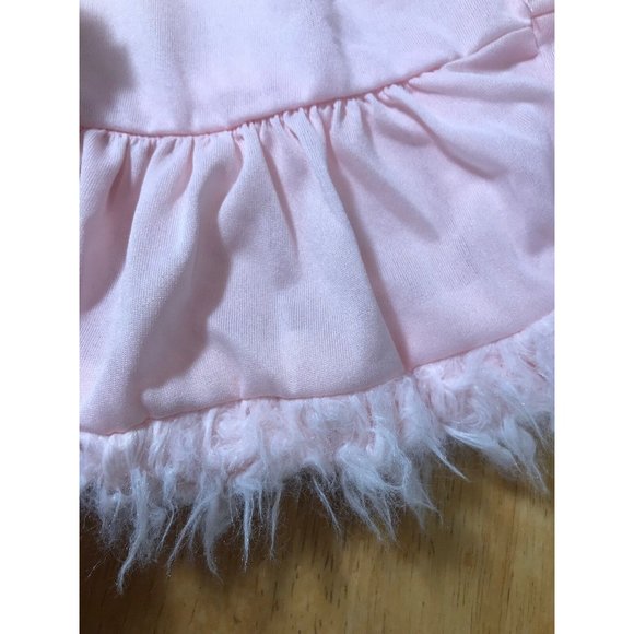 Little Lass Girls Pink Vest Size 12 Months Toddler with White Lace Super Soft - Picture 5 of 6
